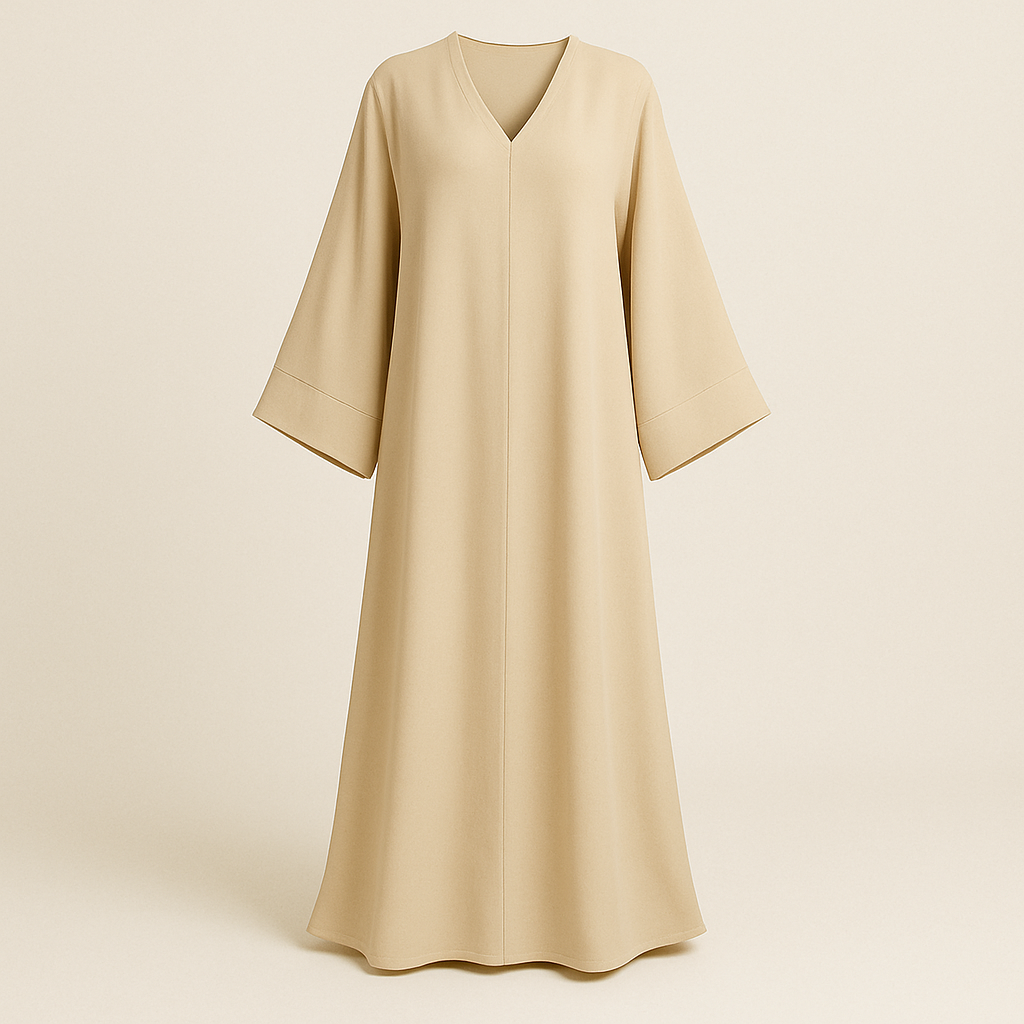 Abaya Sable Doux – Élégance Naturelle et Moderne